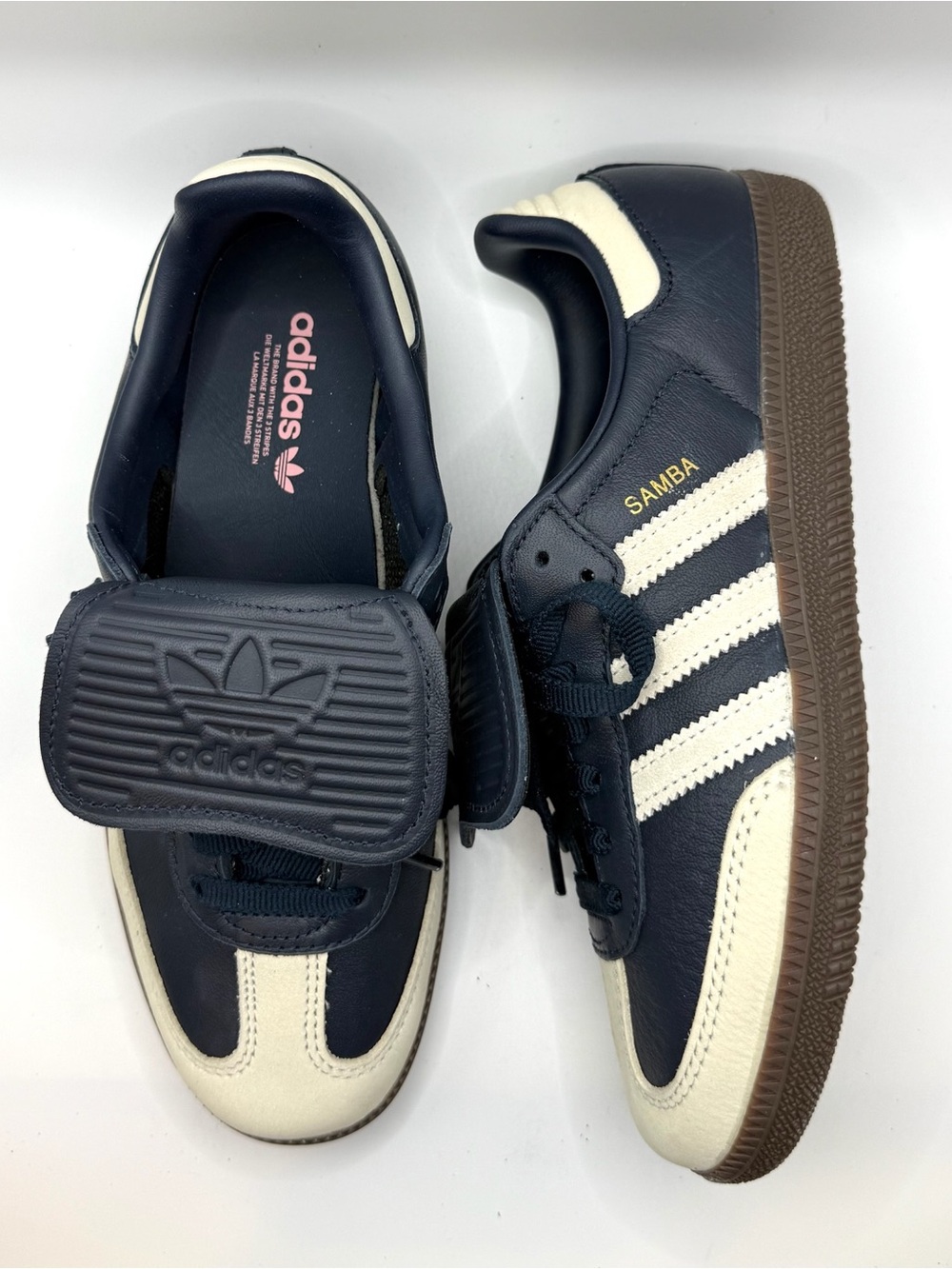 adidas Samba LT Sneakers in Navy, Cream and Brown